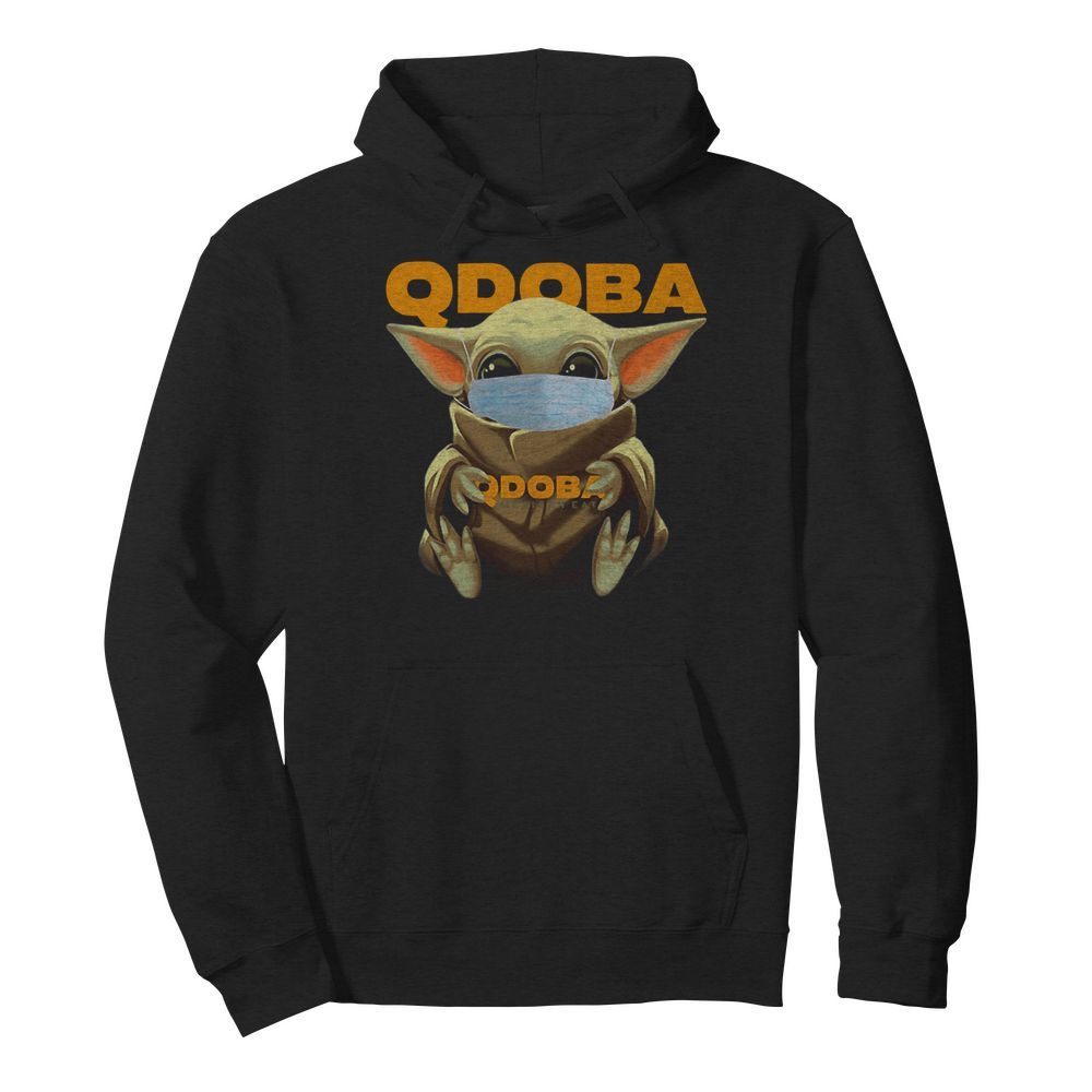 Star Wars Baby Yoda Face Mask Hug QDOBA Mexican Eat  Unisex Hoodie