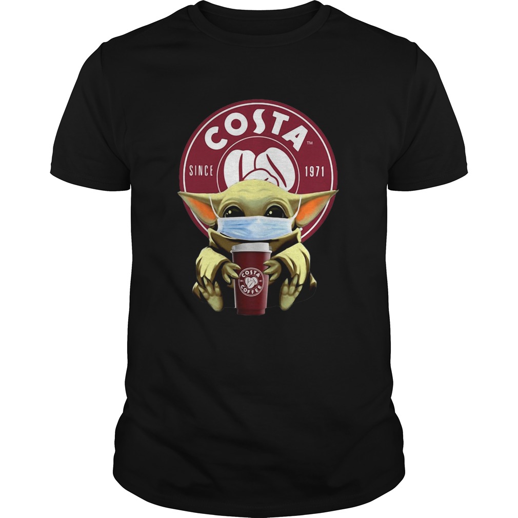 Star Wars Baby Yoda Hug Costa Coffee Covid19 shirt