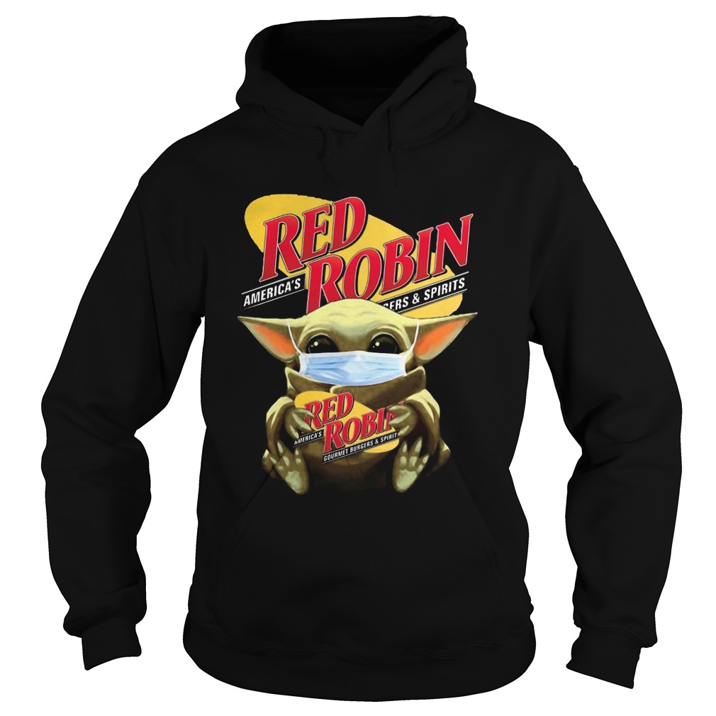 Star Wars Baby Yoda Hug Red Robin Covid19  Hoodie