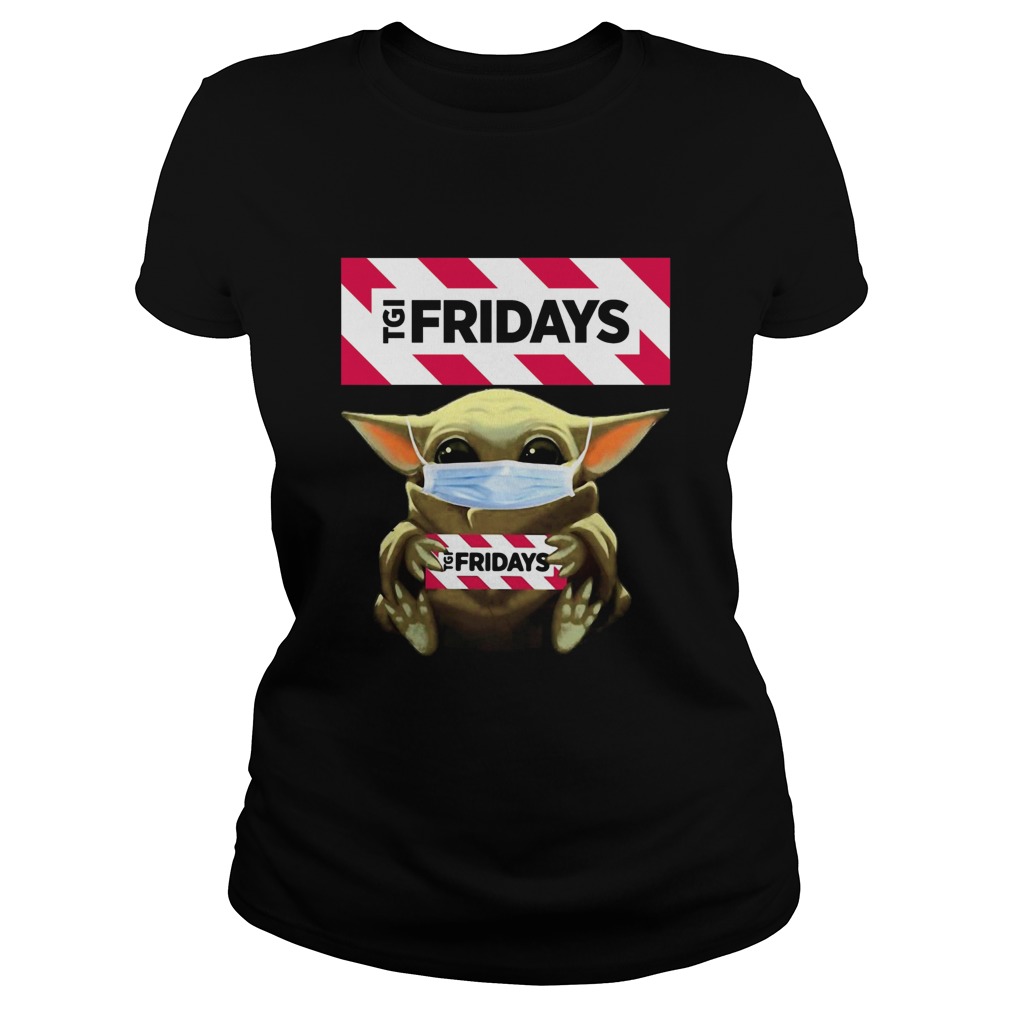 Star Wars Baby Yoda Hug TGI Fridays Covid19  Classic Ladies