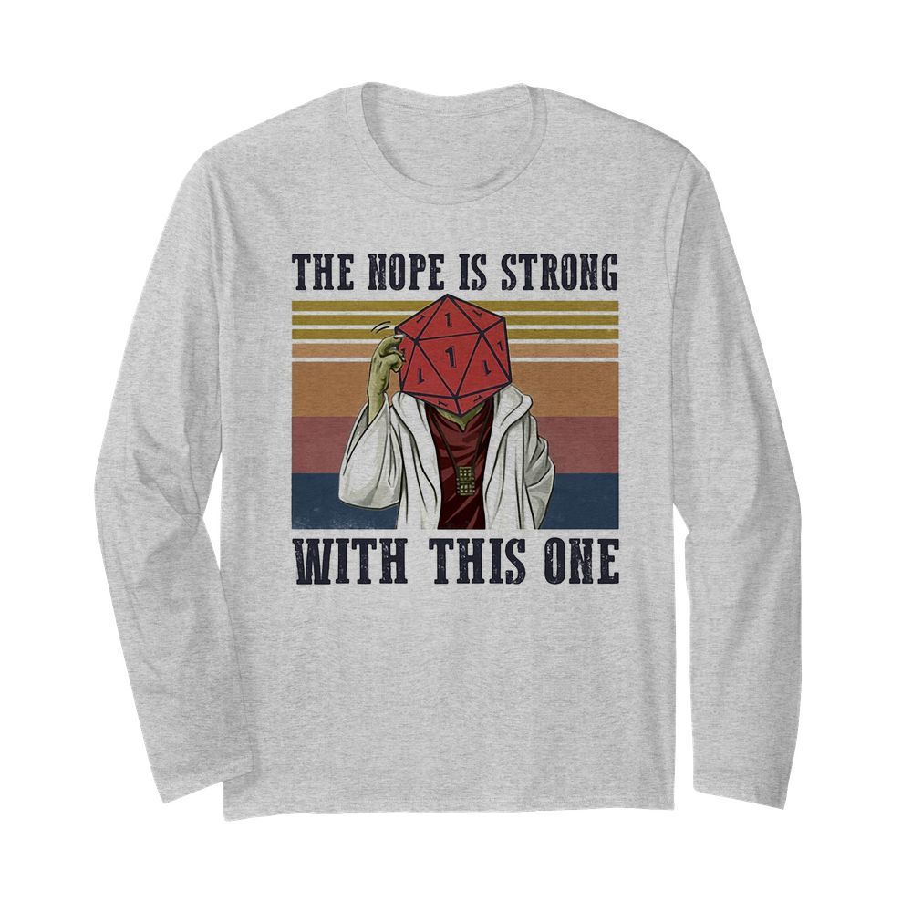 Star wars yoga the nope is strong with this one vintage  Long Sleeved T-shirt 