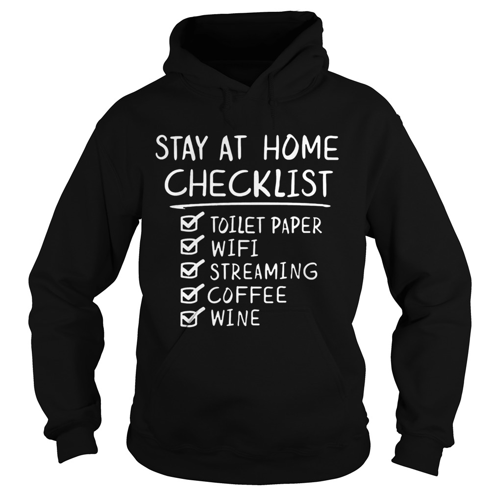 Stay at Home Checklist Funny Letter Print  Hoodie