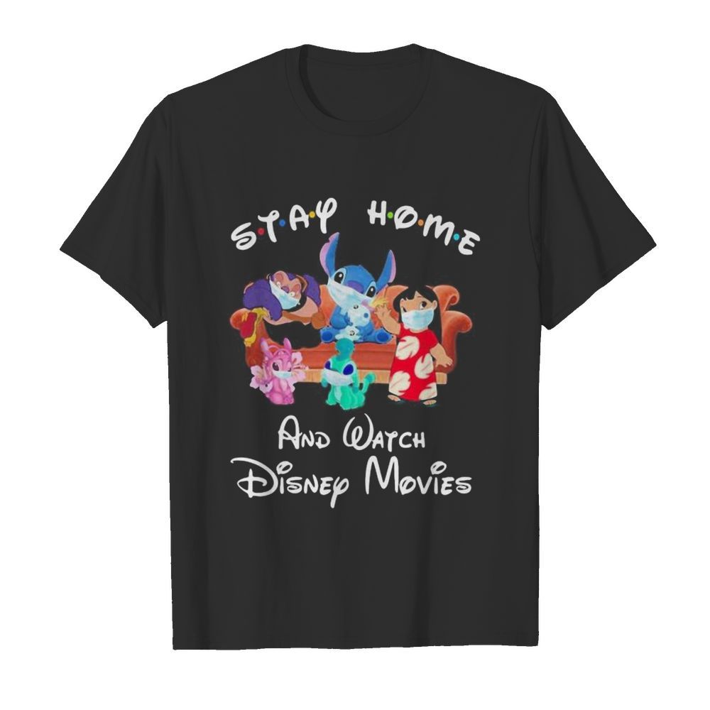 Stay home and watch Disney Movies Stitch Mulan shirt