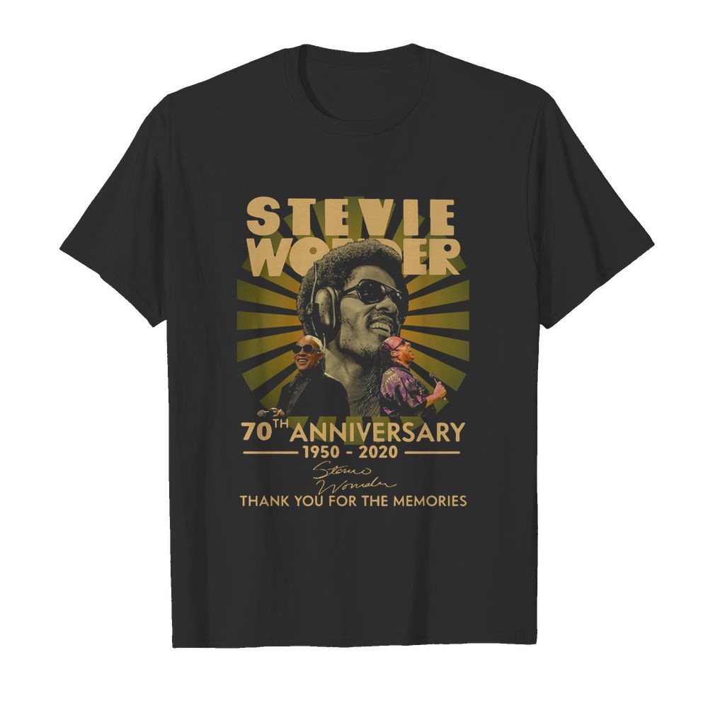 Stevie wonder 70th anniversary 1950-2020 signature thank you for the memories  Classic Men's T-shirt