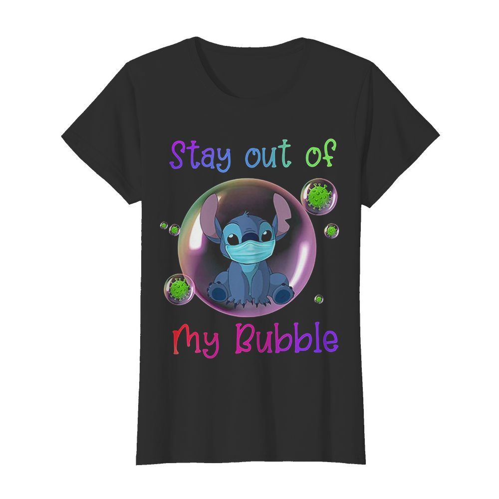 Stitch Mask Stay Out Of My Bubble  Classic Women's T-shirt