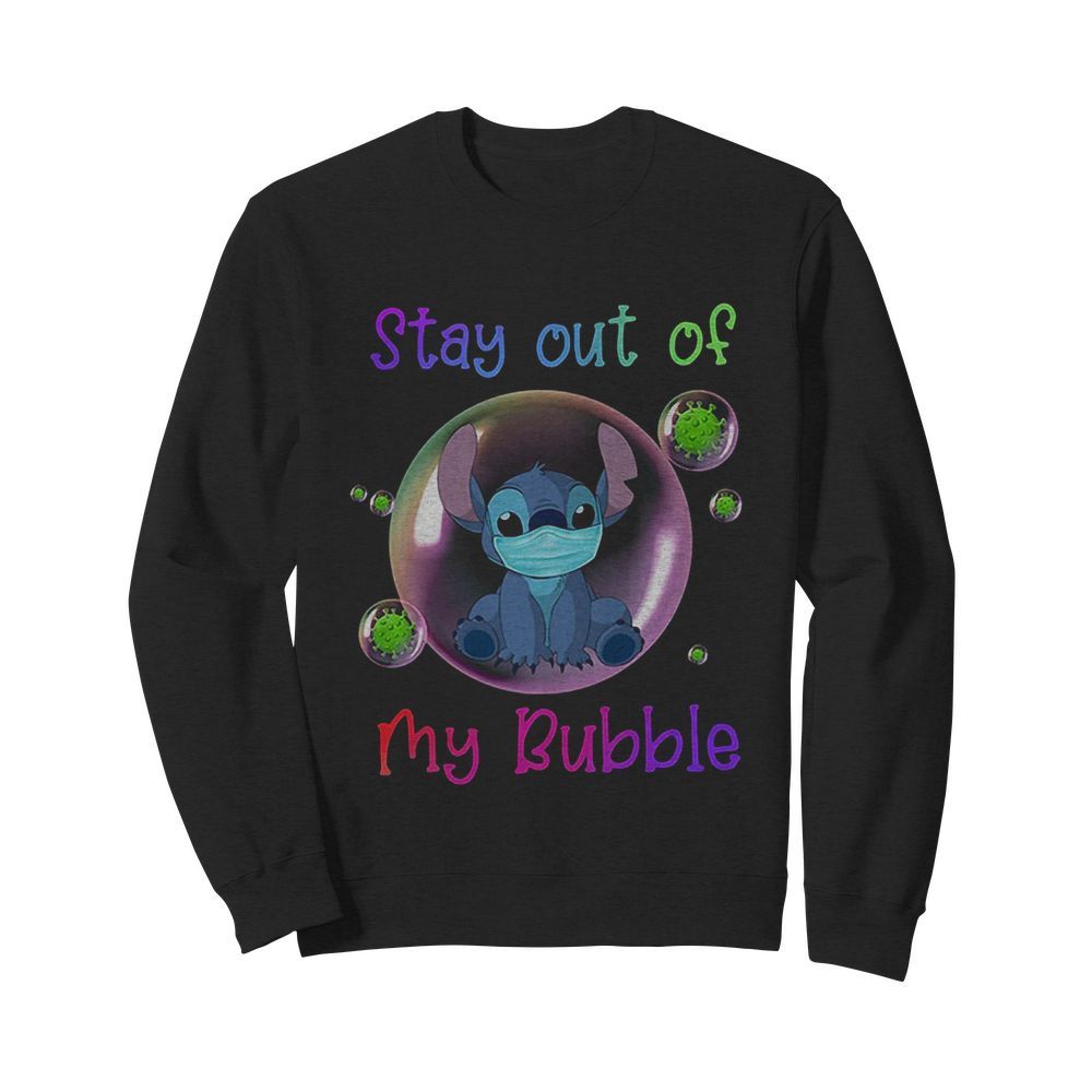 Stitch Mask Stay Out Of My Bubble  Unisex Sweatshirt