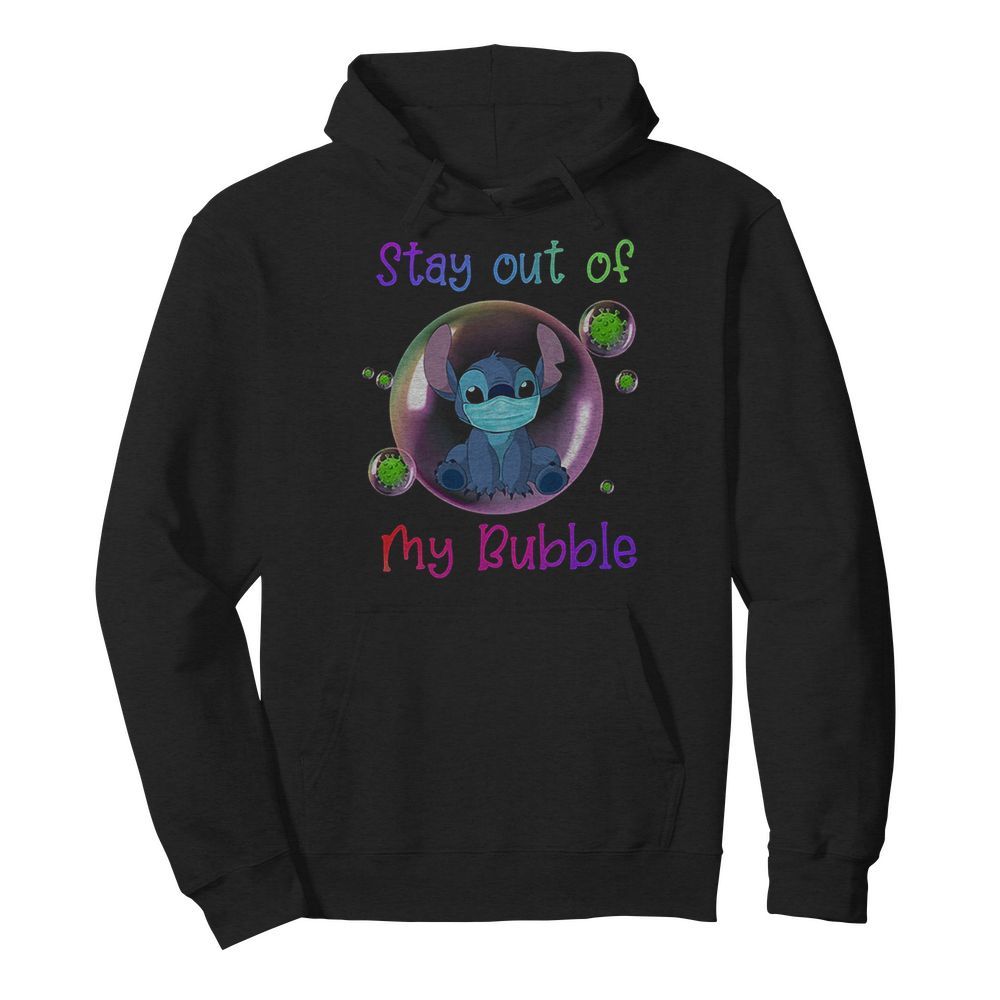 Stitch Mask Stay Out Of My Bubble  Unisex Hoodie