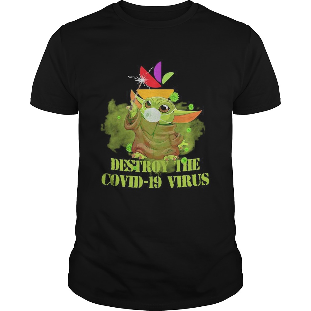 Stopshop baby yoda destroy the covid19 virus shirt