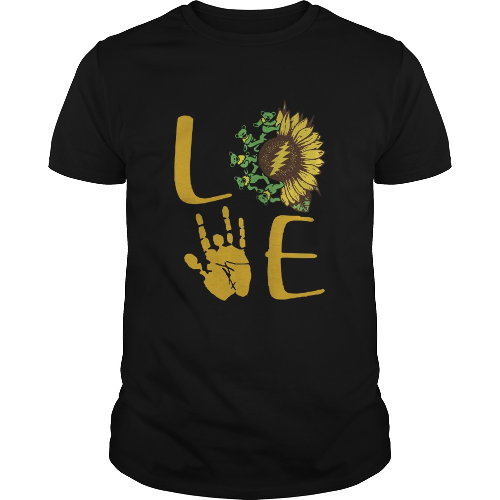 Sunflower Bear Skeleton Hand Love shirt