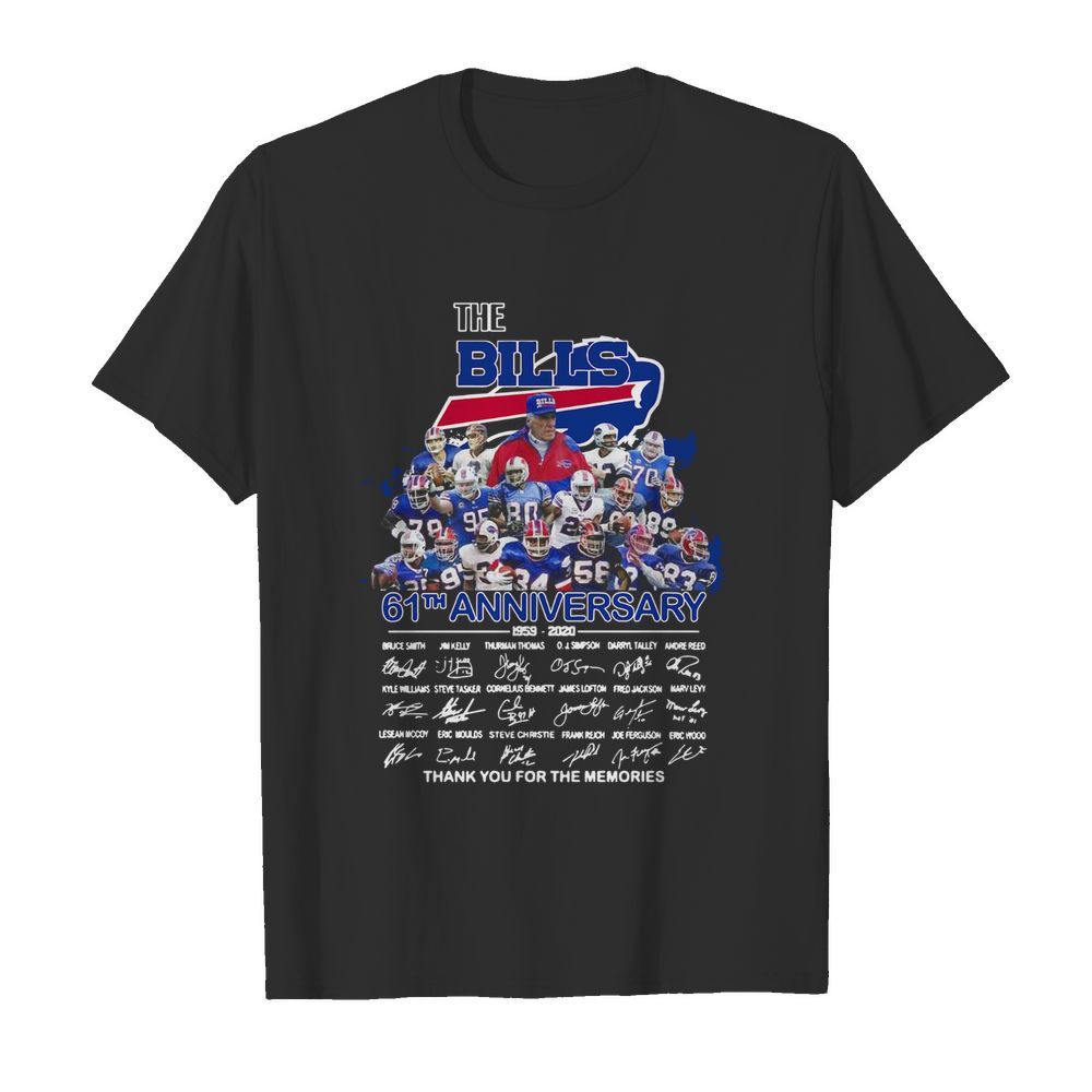 The Buffalo Bills 61th Anniversary Thank You For The Memories Signature shirt