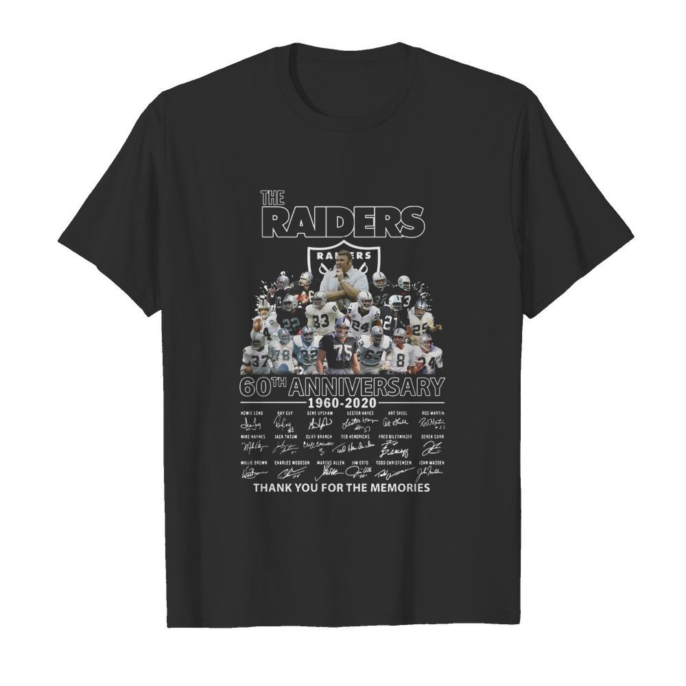 The Raiders 60th Anniversary 1960-2020 Thank You For The Memories  Classic Men's T-shirt