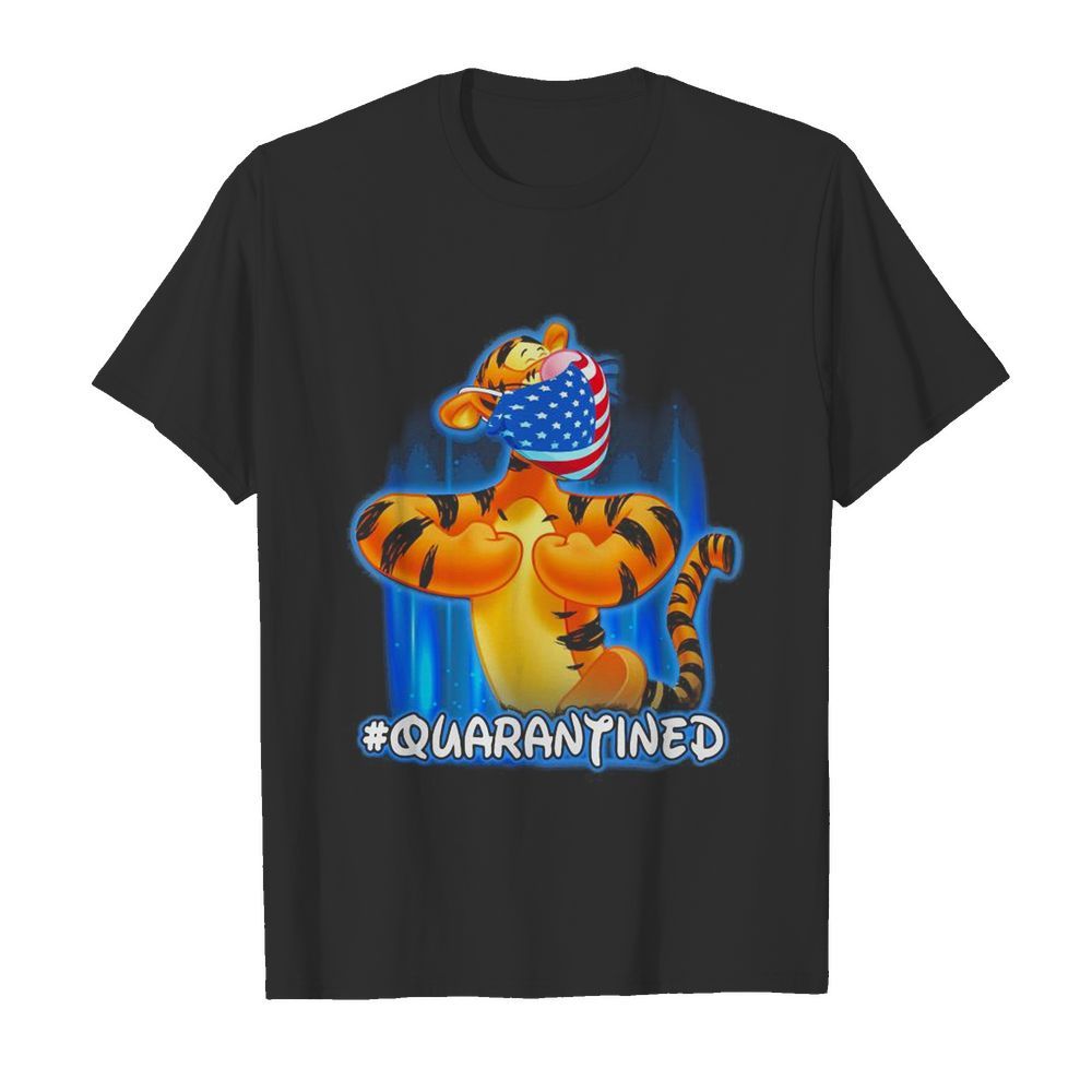 Tiger quarantined American flag mask Disney shirt