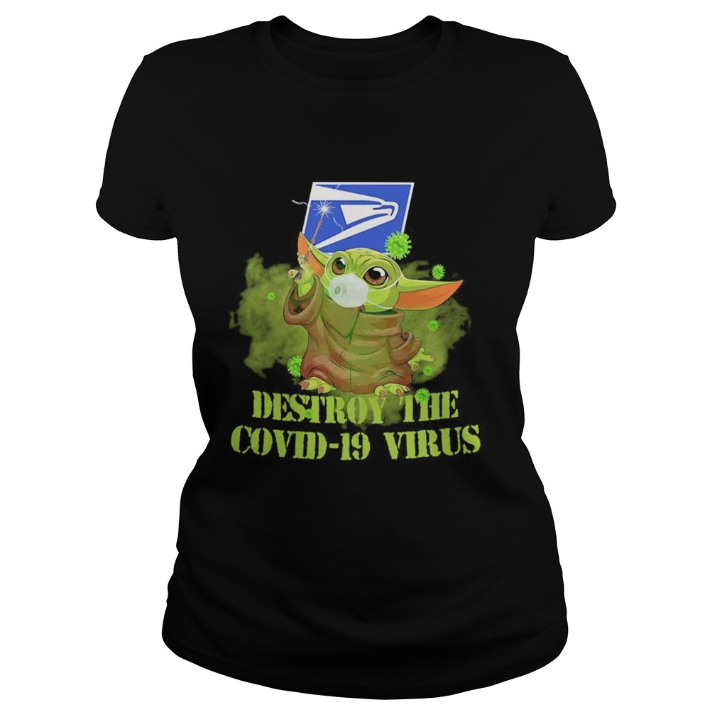 United states postal service baby yoda destroy the covid19 virus  Classic Ladies