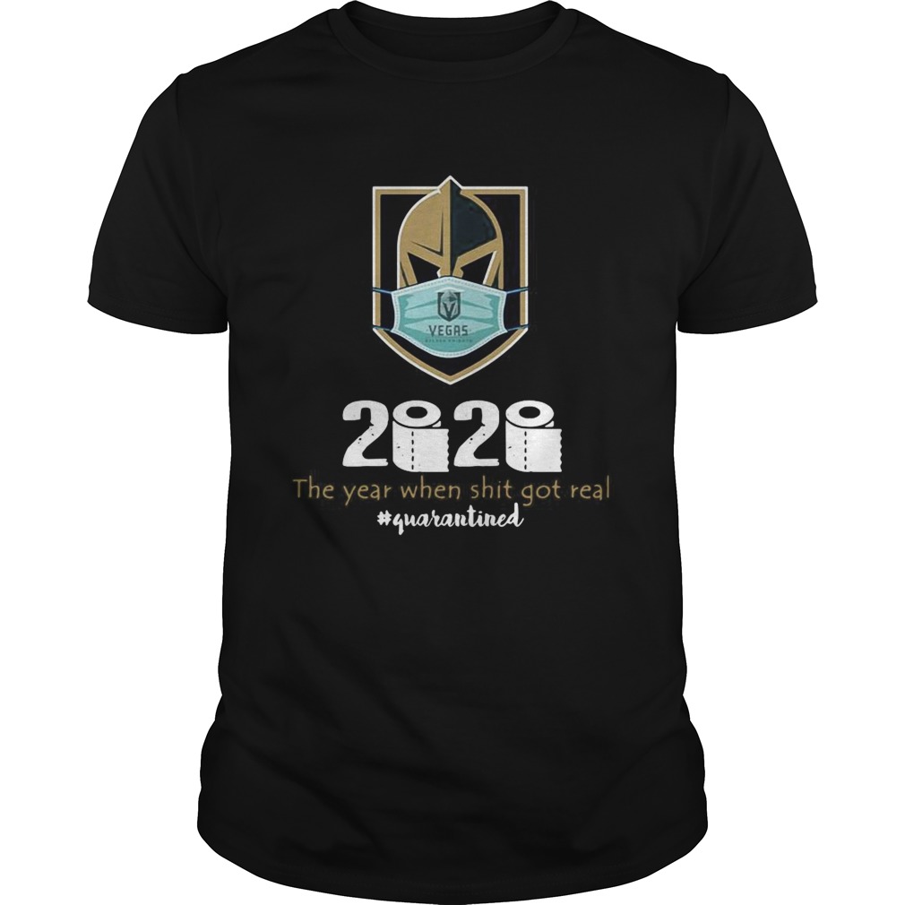 Vegas Golden Knight Mask 2020 The Year When Shit Got Real Quarantined shirt