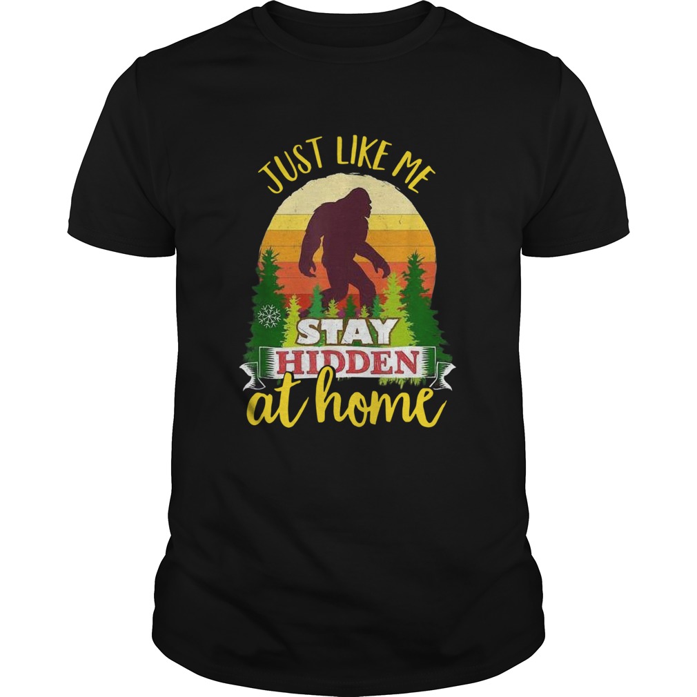 Vintage Bigfoot Just Like Me Stay Hidden At Home shirt