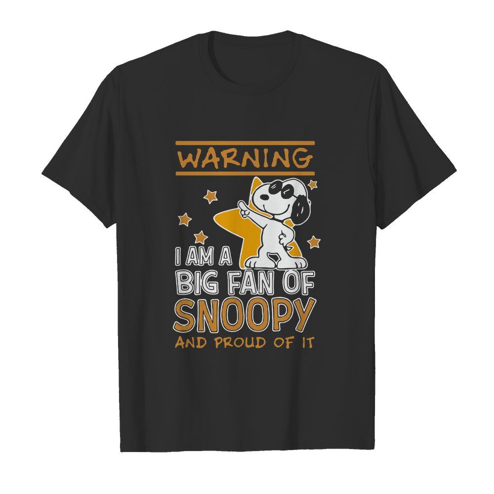 Warning i am a big fan of snoopy stars shirt – Copy