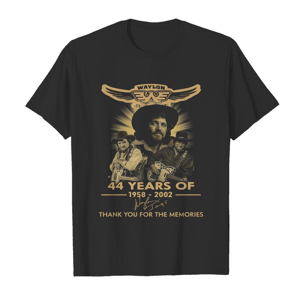 Waylon Jennings 44 Years Of 1958 2020 Signature Thank You For The Memories  Classic Men's T-shirt