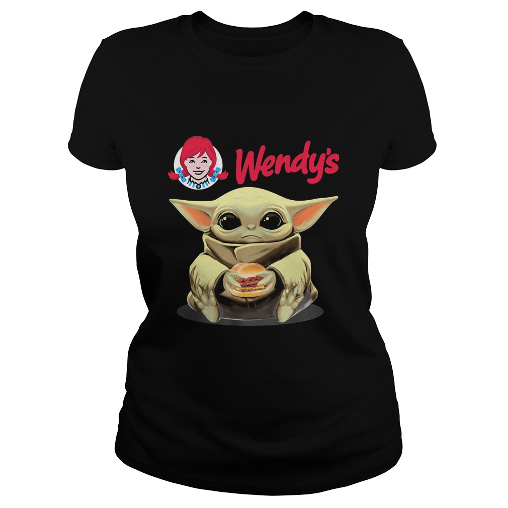 Wendys Baby Yoda hug hamburger  Classic Ladies