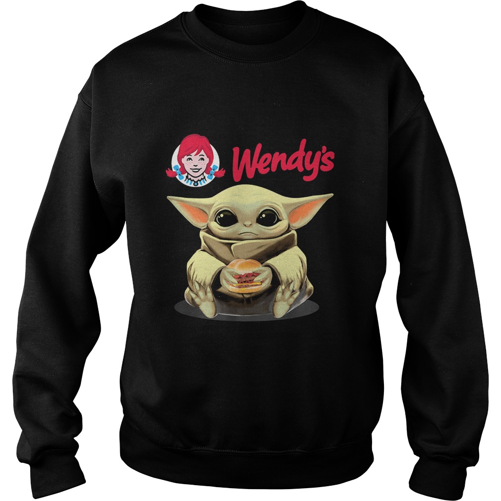 Wendys Baby Yoda hug hamburger  Sweatshirt