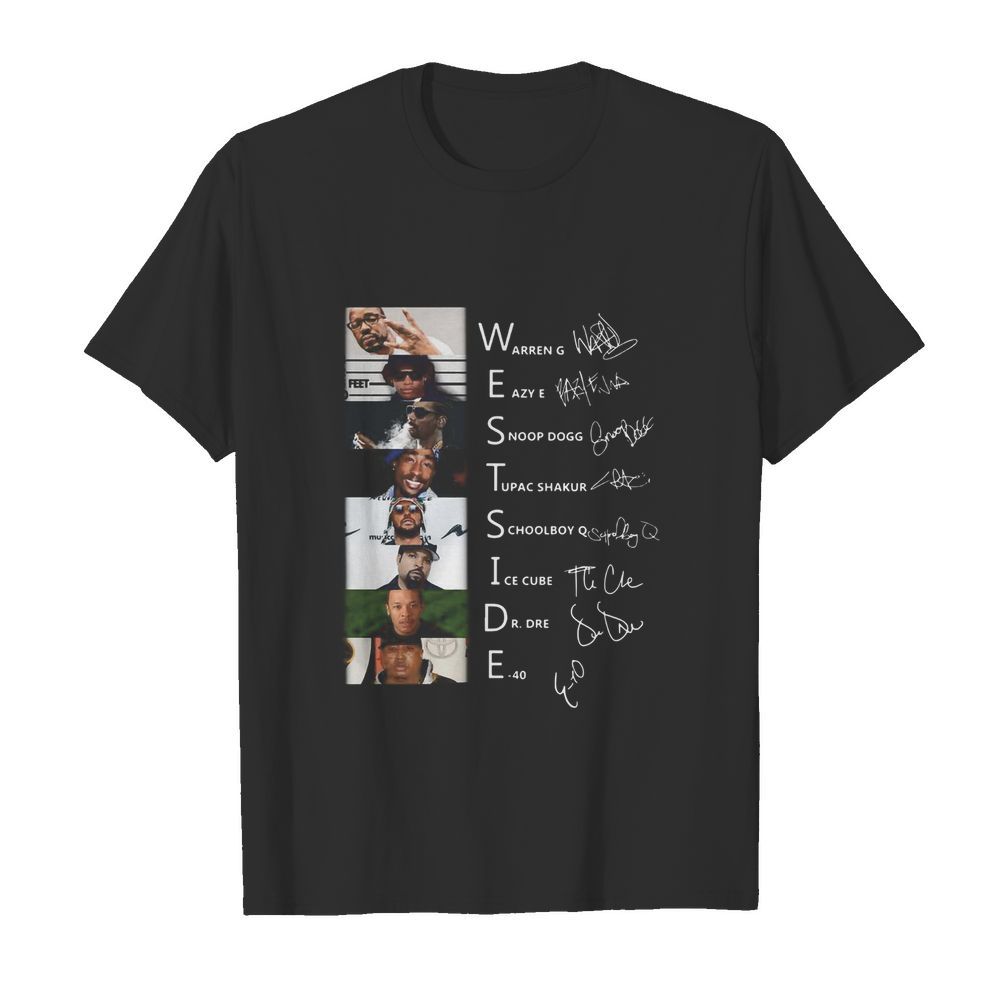 West Side Warren G Eazy E Snoop Dogg Signatures shirt