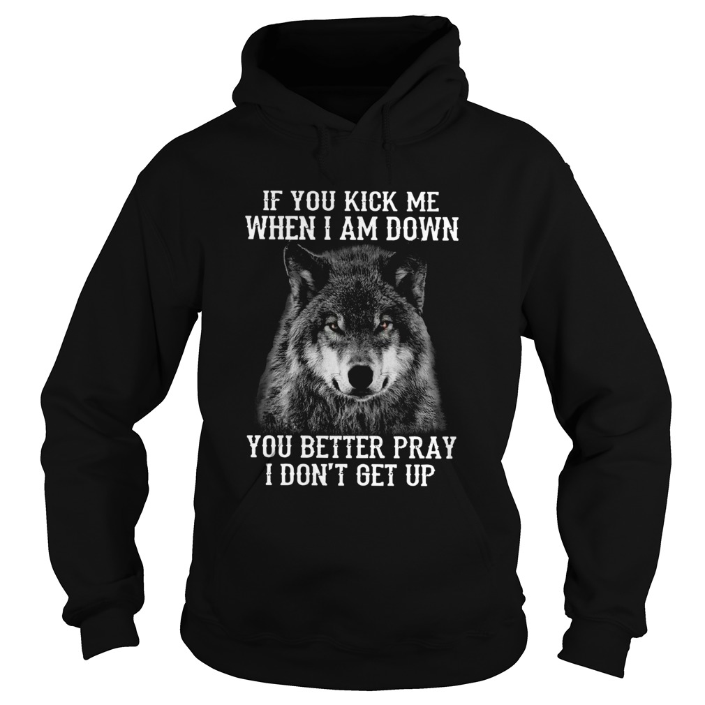 Wolf If You Kick Me When Im Down You Better Pray I Dont Get Up  Hoodie