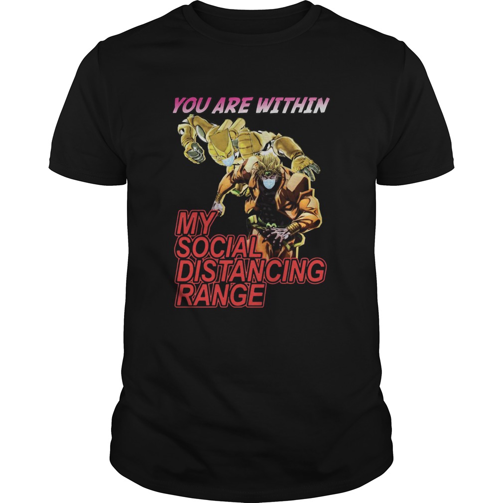 You are within my social distancing range shirt