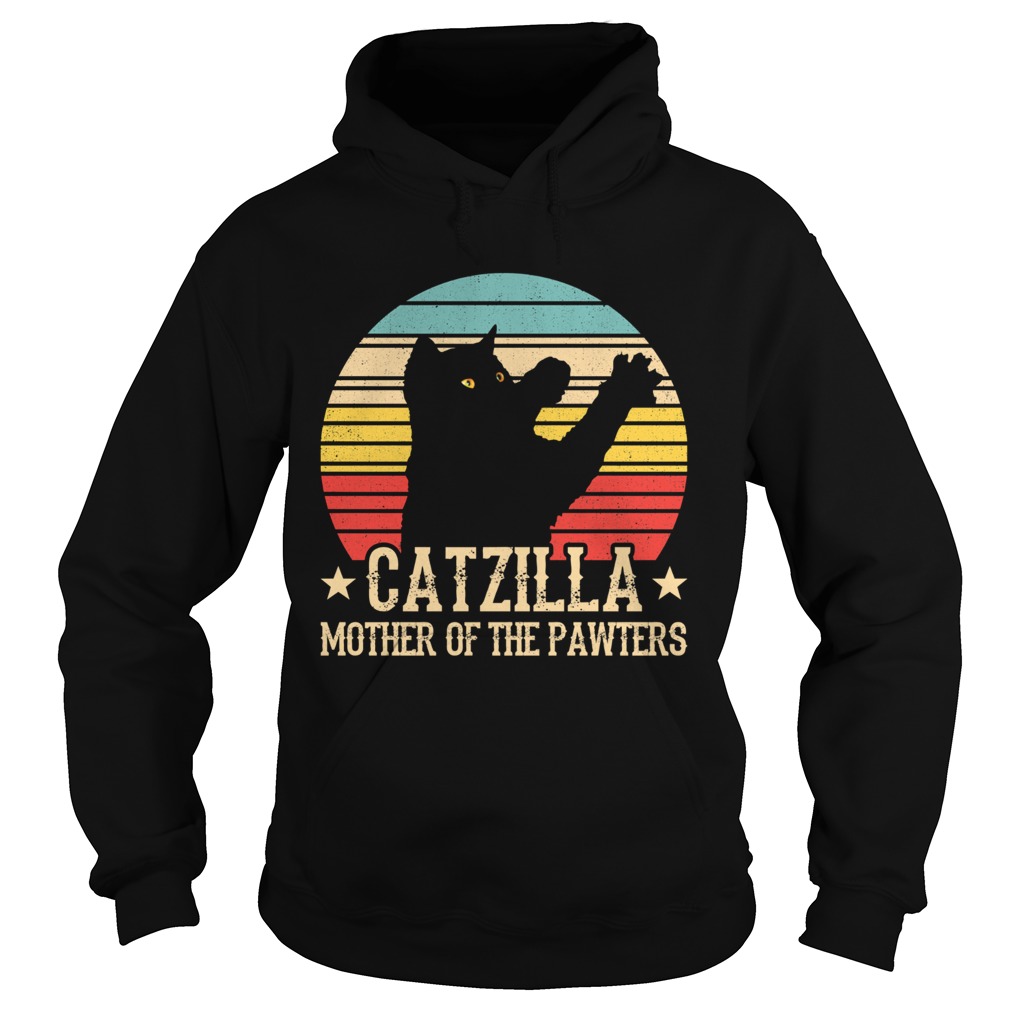 catzilla mother of the pawters vintage  Hoodie