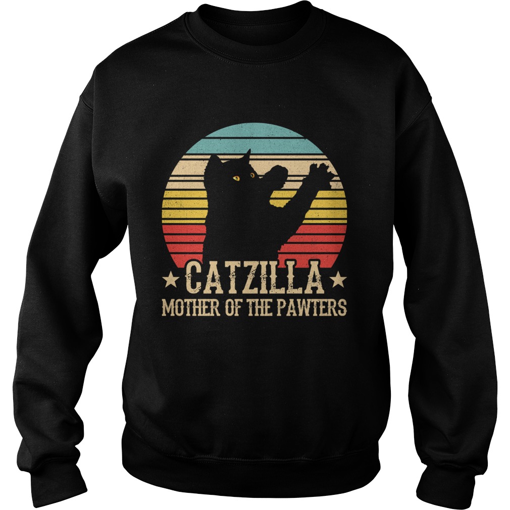 catzilla mother of the pawters vintage  Sweatshirt