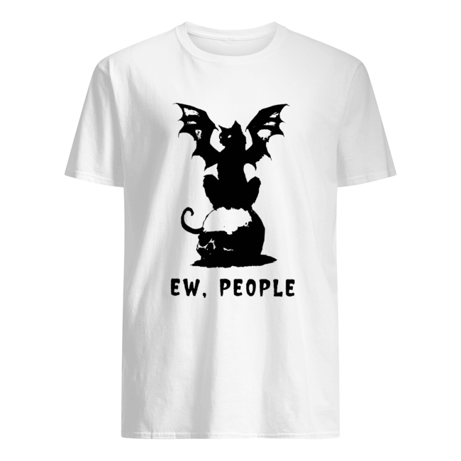 Black Cat Bats and Skull Ew People shirt