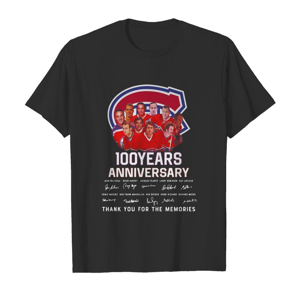 100 Years Anniversary Montreal Canadiens Thank You For The Memories shirt