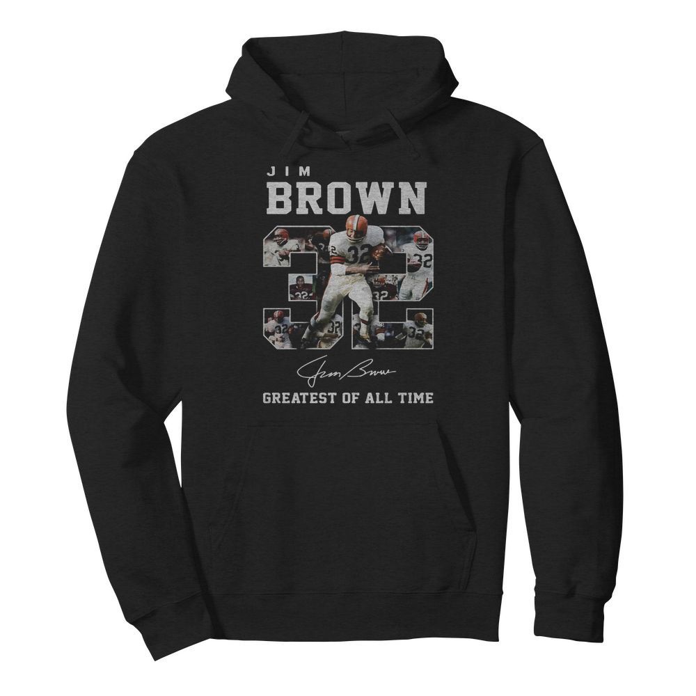 32 jim brown greatest of all time signature  Unisex Hoodie