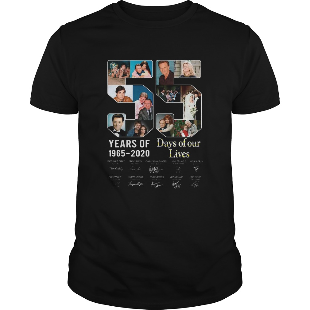 55 Year Of Days Of Our Lives 1965 2020 Signatures shirt