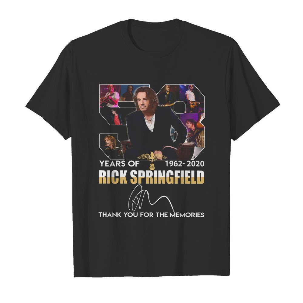 58 Years Of Rick Springfield 1962-2020 Signature shirt