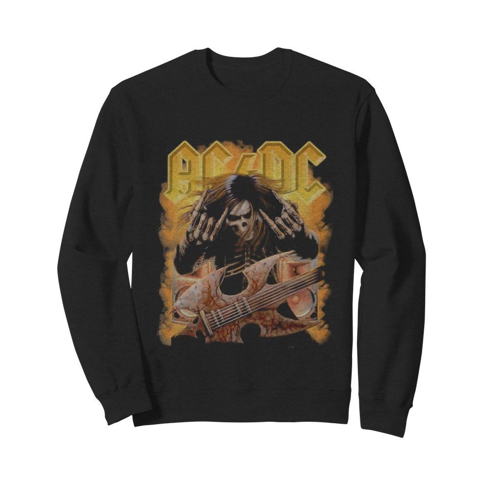 ACDC Rock Band Skull  Unisex Sweatshirt