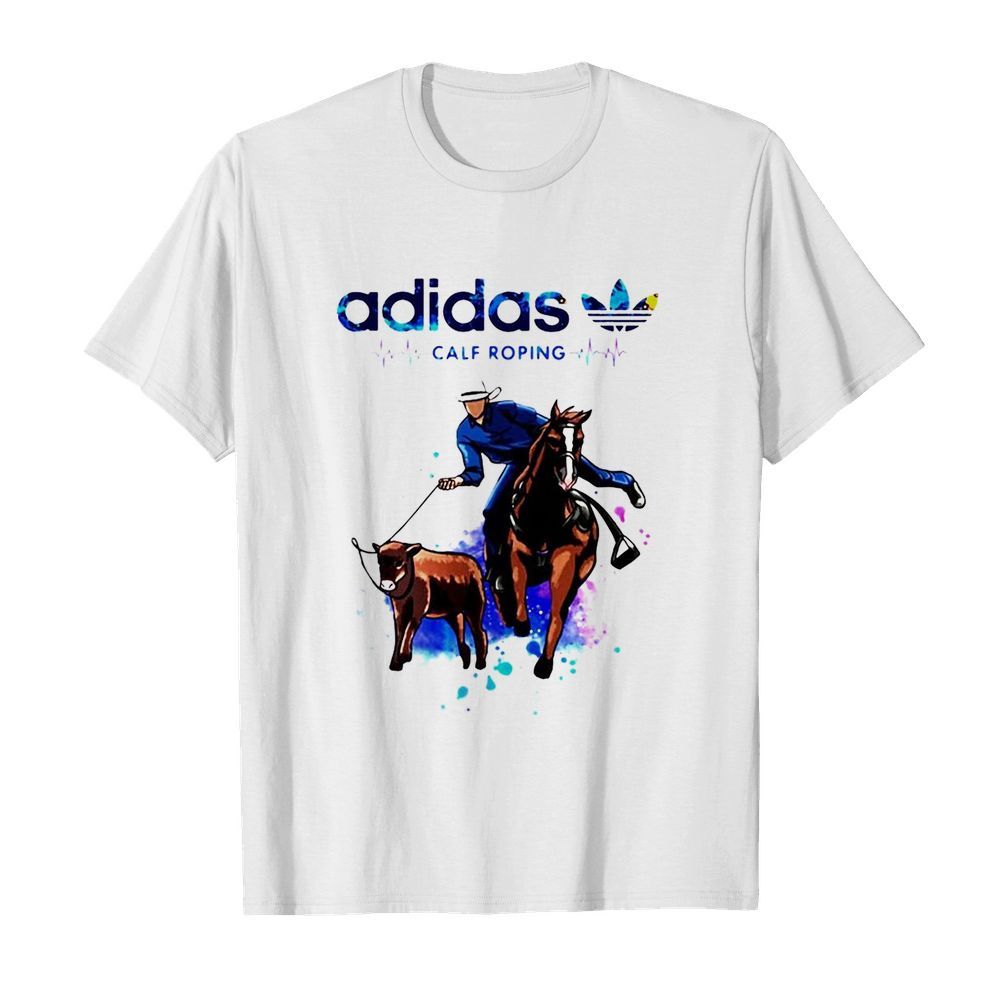 Adidas Logo Calf Roping Heartbeat shirt