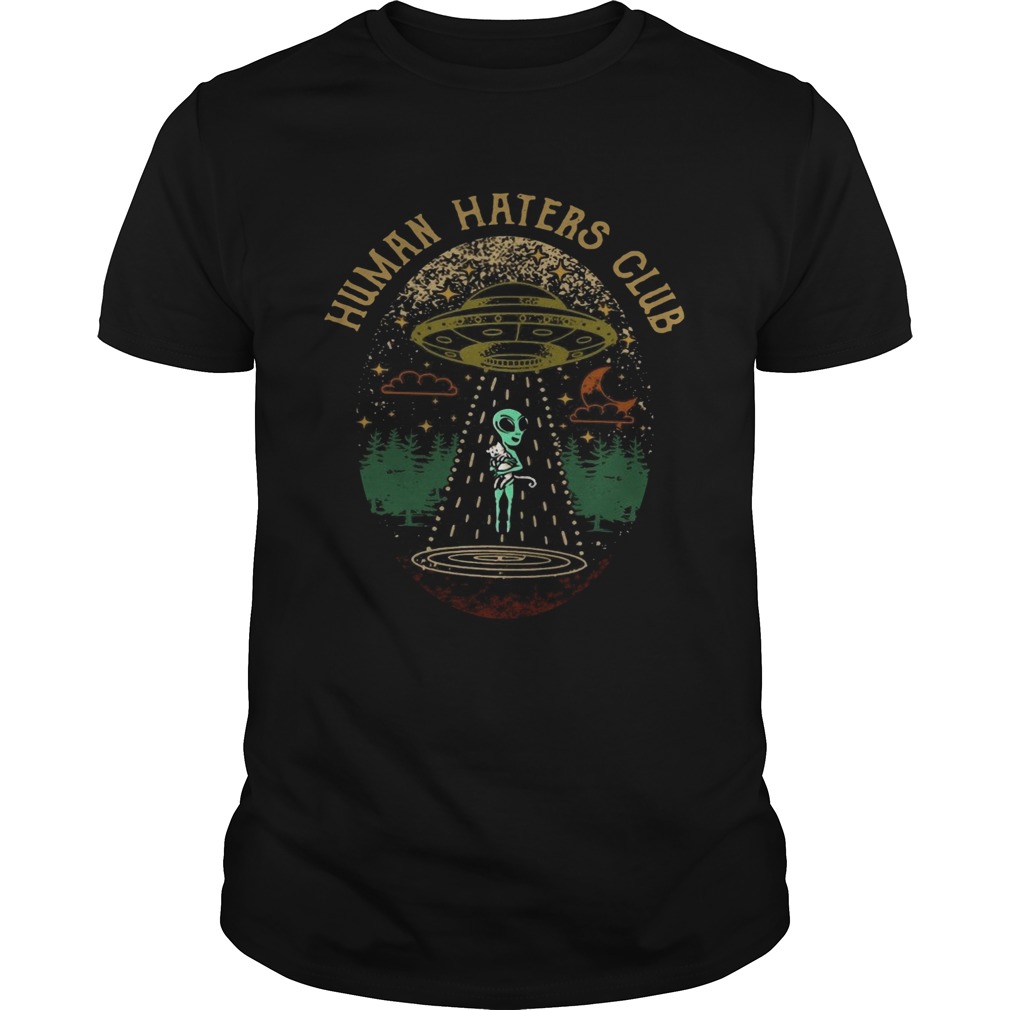 Alien Holding A Cat Human Haters Club  Unisex