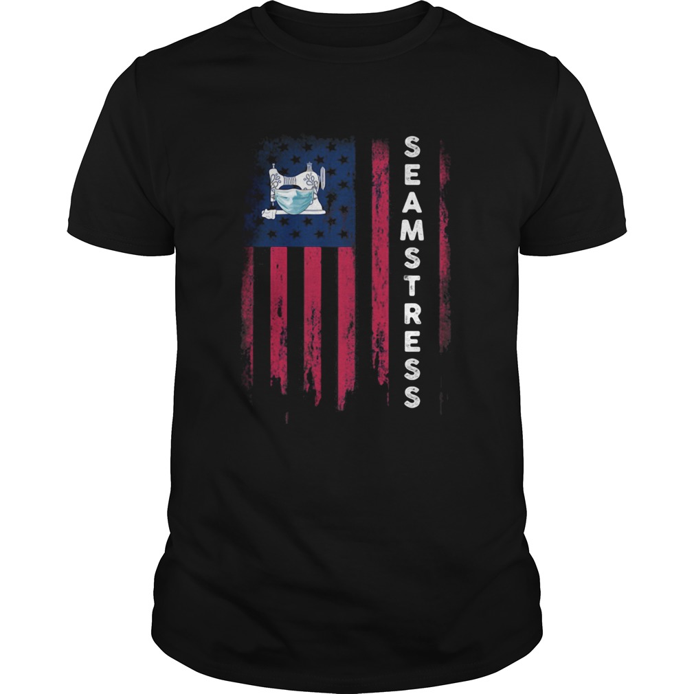 American sew mask seamstress shirt