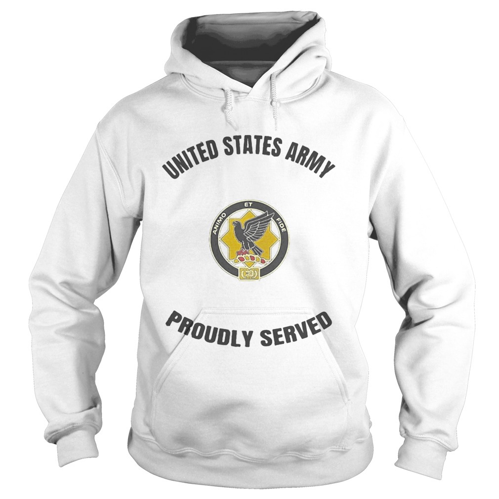 Animo et fide logo united states army proudly served  Hoodie