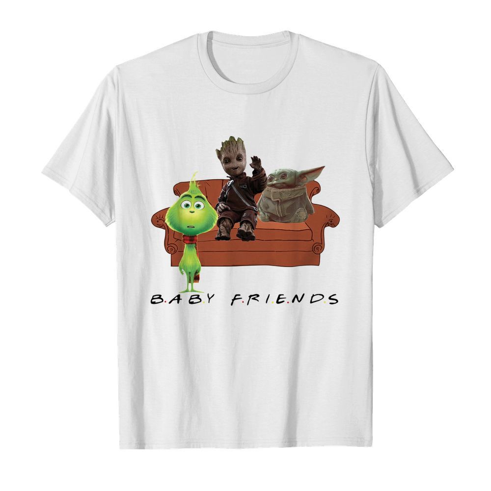 Baby Friends Baby Yoda Baby Grinch and Baby Groot  Classic Men's T-shirt