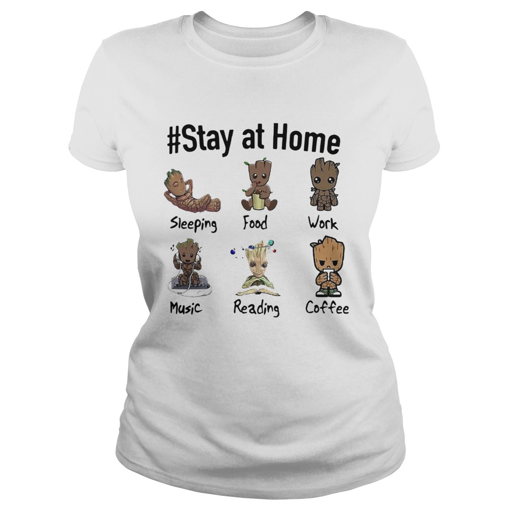 Baby Groot Stay At Home  Classic Ladies