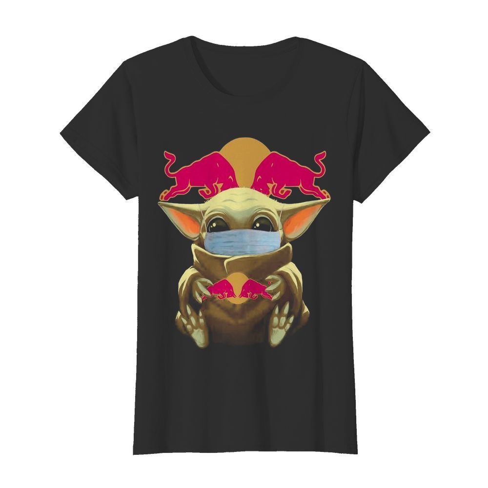 Baby Yoda Face Mask Hug Redbull  Classic Women's T-shirt