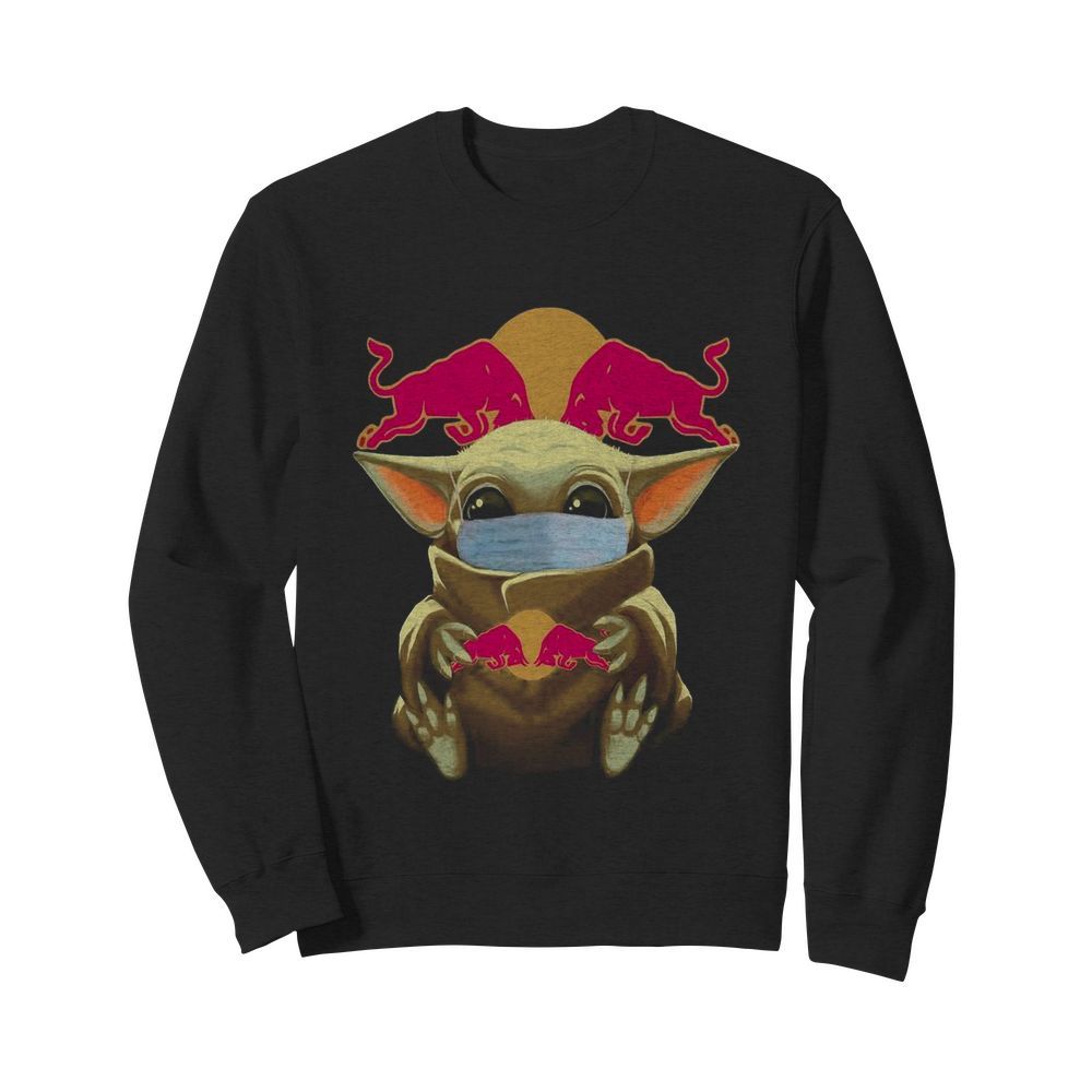 Baby Yoda Face Mask Hug Redbull  Unisex Sweatshirt