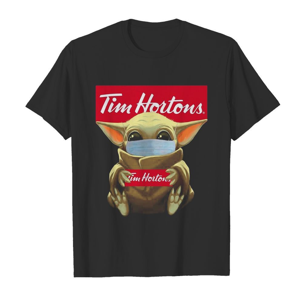 Baby Yoda Face Mask Hug Tim Hortons shirt