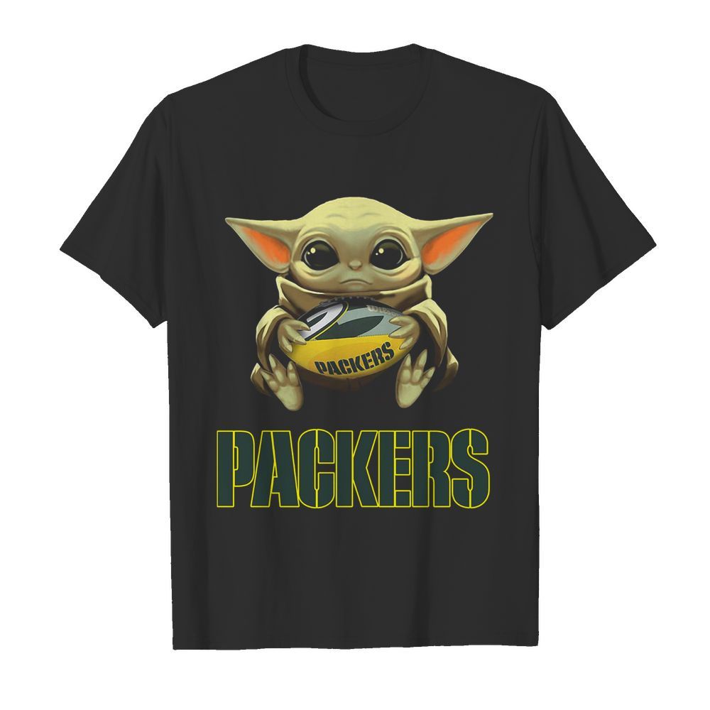 Baby Yoda Hug Green By Packers shirt