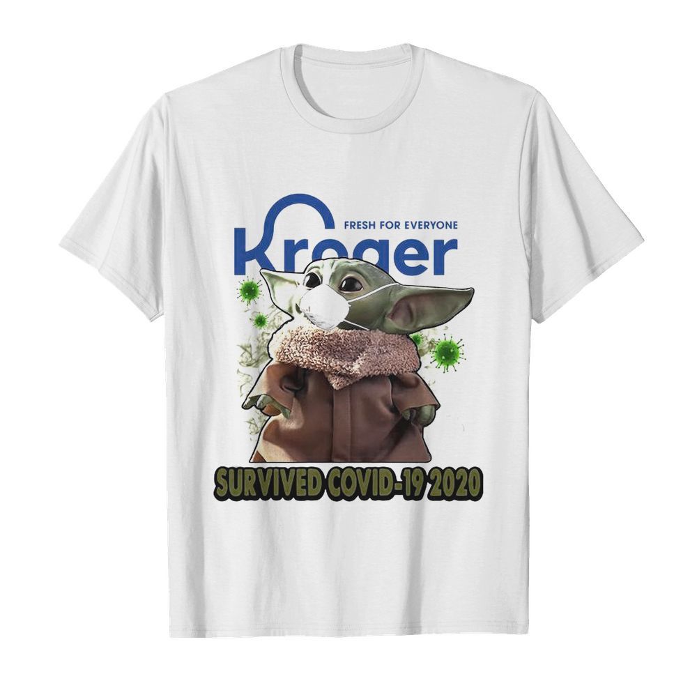 Baby Yoda Mask Kroger Fresh For Everyone Survived Covid 19 2020  Classic Men's T-shirt