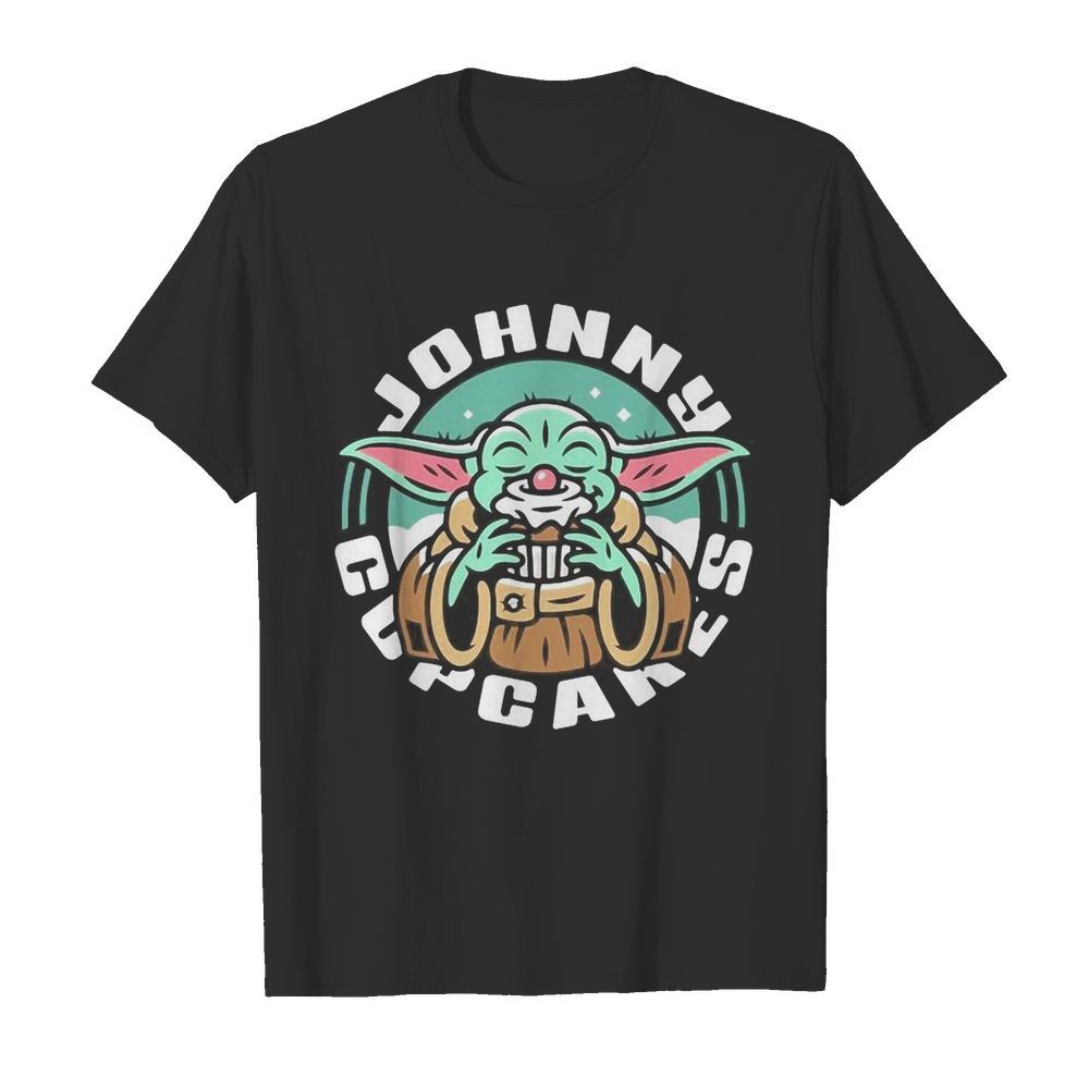 Baby Yoda eat Johnny Cupcakes shirt