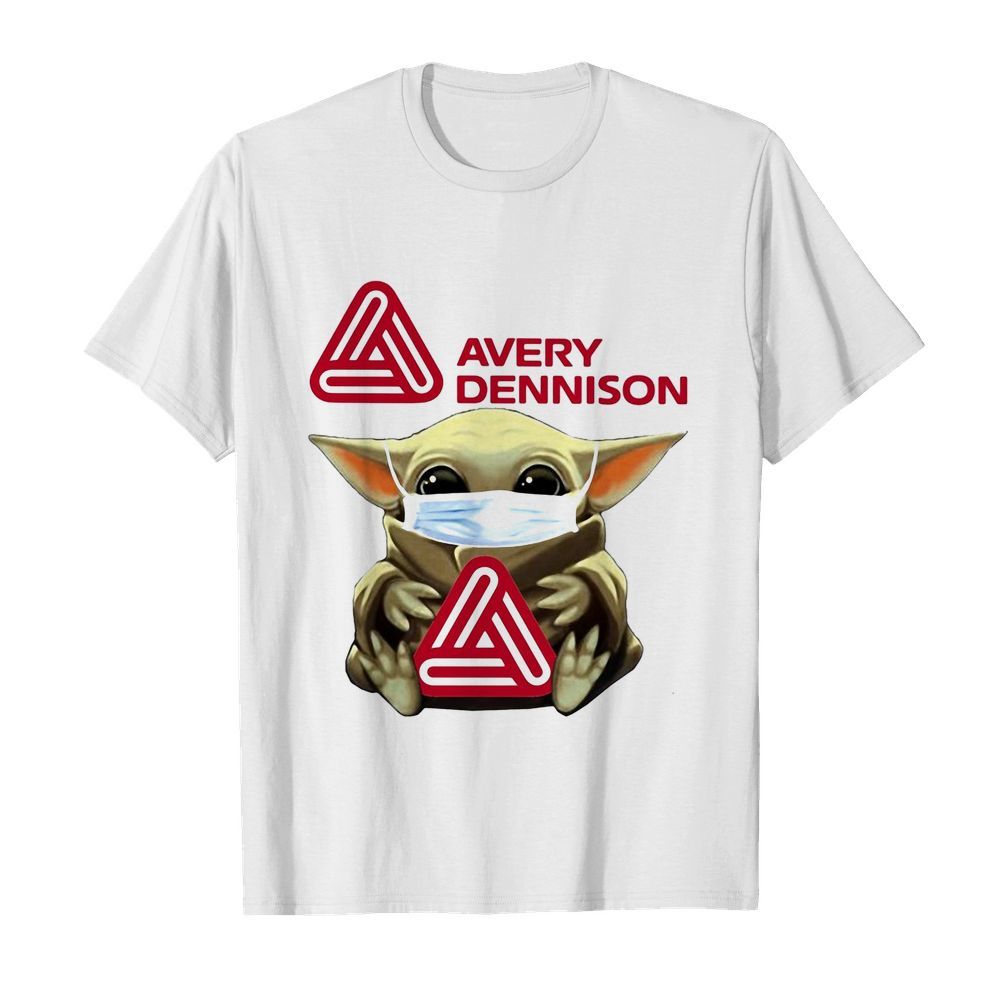 Baby Yoda face mask hug Avery Dennison shirt