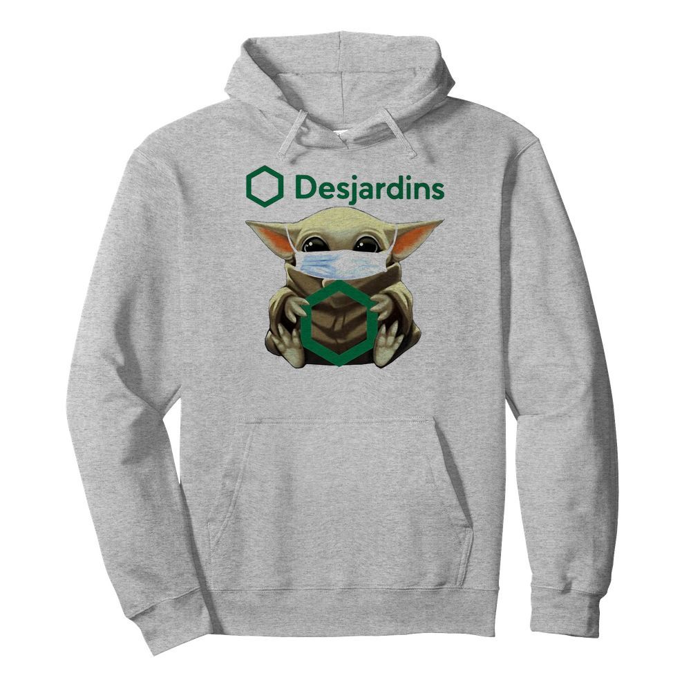 Baby Yoda face mask hug Desjardins  Unisex Hoodie