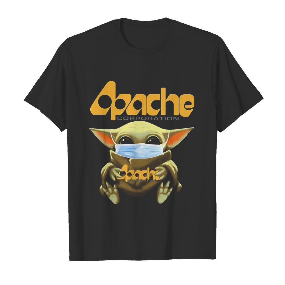 Baby Yoda hug Apache corporation mask shirt