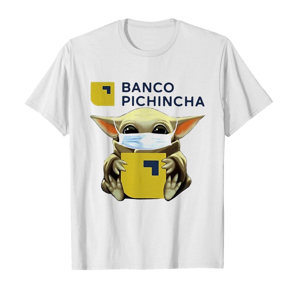 Baby Yoda hug Banco Pichincha mask shirt